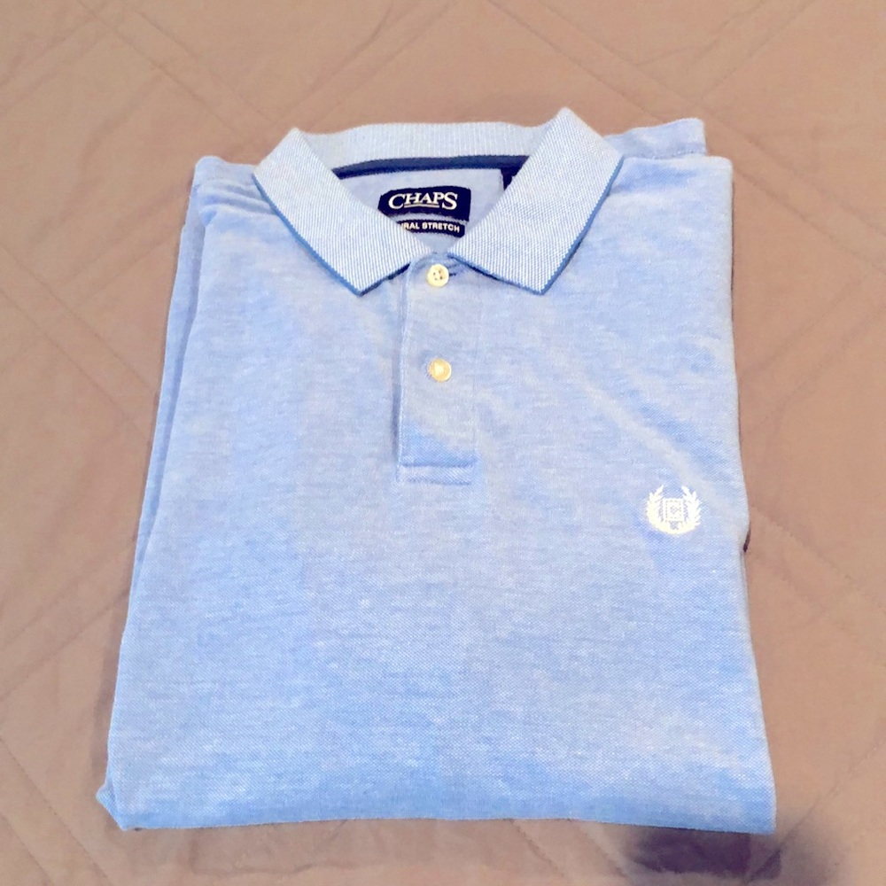 Chaps Short Sleeve with Collar Blue polo shirt size XL